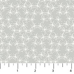 Gray Ditsy Dandelion Cotton Fabric 44/45"