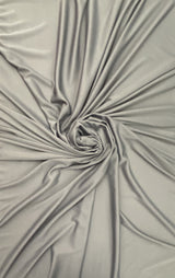 Stretch Lining Polyester Fabric - Gray, Matte Soft, 60" Width (1 Yard)