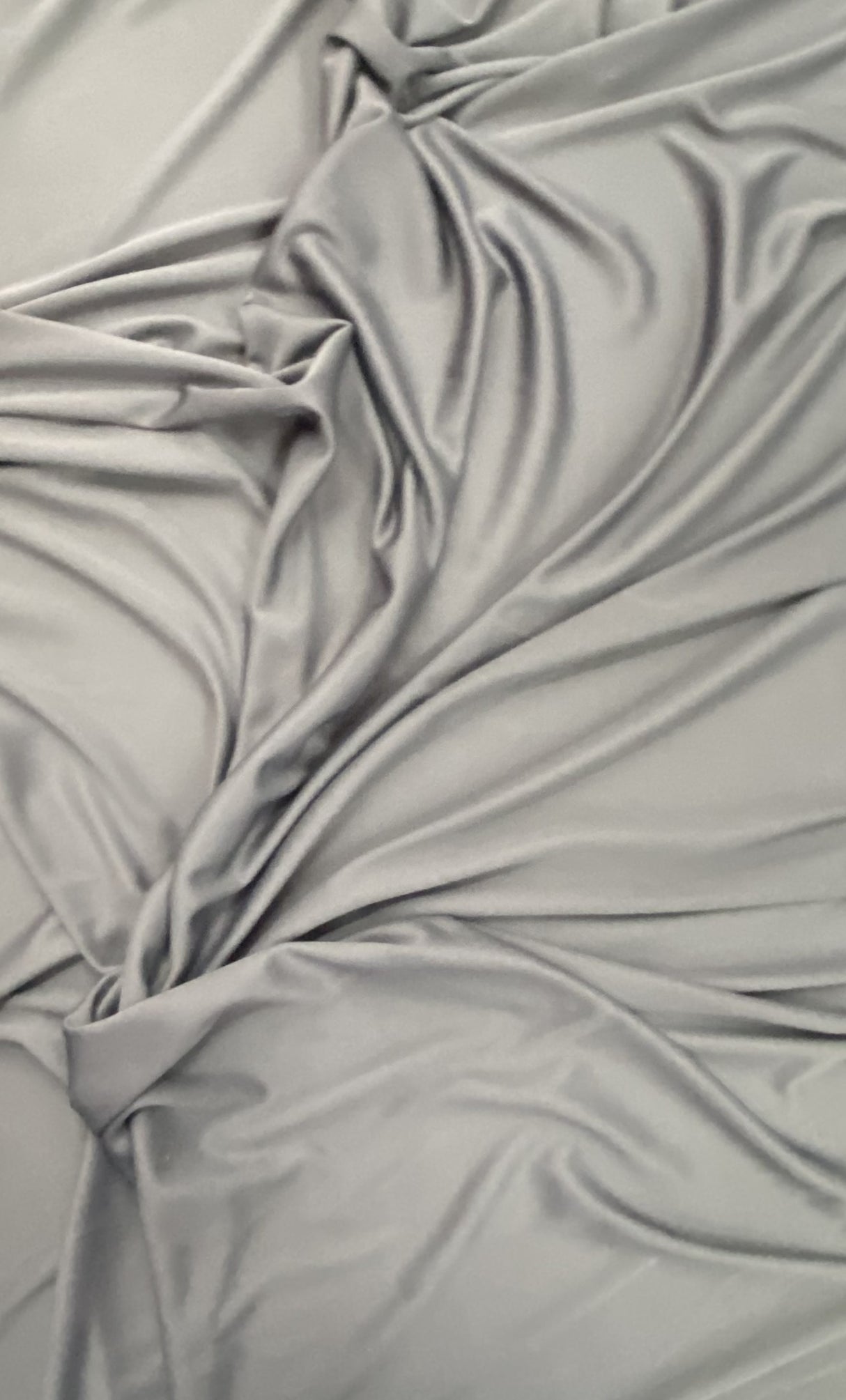 Stretch Lining Polyester Fabric - Gray, Matte Soft, 60" Width (1 Yard)