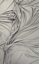 Stretch Lining Polyester Fabric - Gray, Matte Soft, 60" Width (1 Yard)