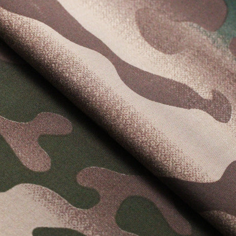 Electric Camo Nylon Spandex Fabric - Green and Multicolor Camouflage Print, 58/60" Width (1 Yard)