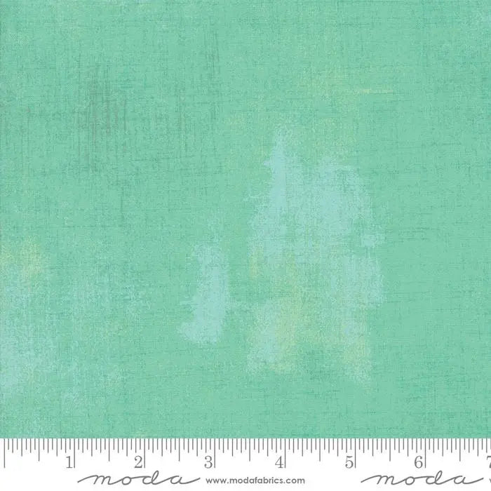 Cotton Fabric Green Aqua Grunge Basics 44/45"
