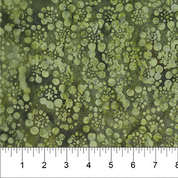 Cotton Print Green Bubble Cluster Fabric 44/45"
