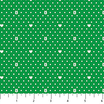 Cotton Fabric Green Coral Dot Blender Squishmallows 44/45"