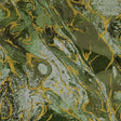 Cotton Fabric Green Marbled Earth 44/45"