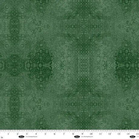 Cotton Wideback Fabric Green Textured Damask Casabella 108"