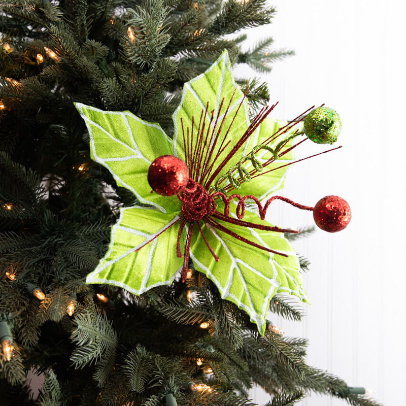 22” Spring Ball Poinsettia Stem