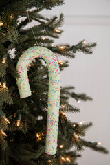 10 Inch Green Sprinkle Candy Cane
