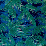 Swim Knit Nylon Spandex Green/Blue Palms