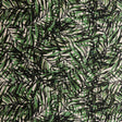 Athletic Nylon Spandex Jaguar Green Ferns on Yellow 4-Way Stretch Fabric