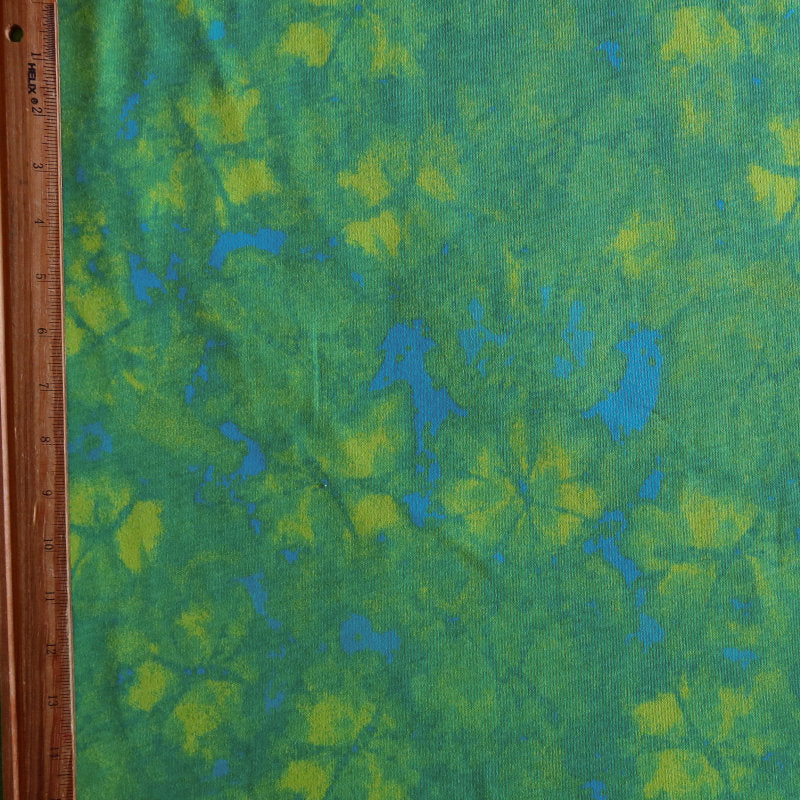 Cotton Jersey Knit Green Shamrock Tie Dye