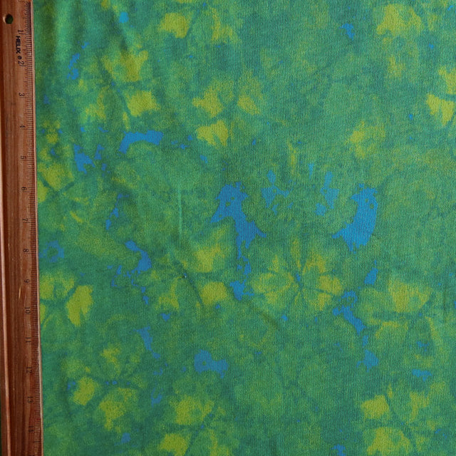 Cotton Jersey Knit Green Shamrock Tie Dye