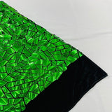 Stretch Velvet Metallic Foil Fabric