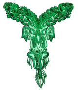 Beaded Sequins Applique 12x12 Dangling