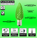 C9 Platinum Elite LED SMD Bulb (25 bulbs/bag) - Faceted, Green