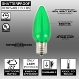 C9 Wonderful LED SMD Bulb (25 bulbs/bag) - Smooth, Green