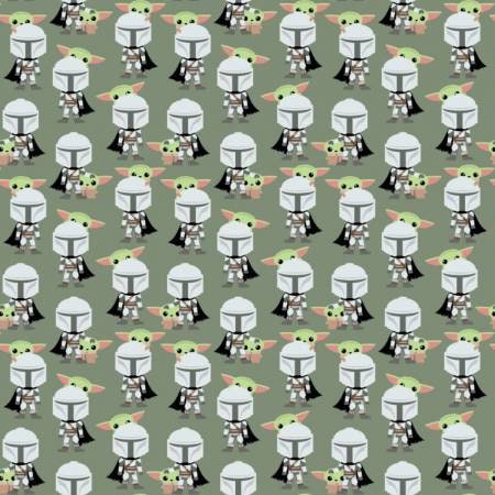 Quilting Cotton Star Wars Mandalorian Hello Friend by Robert Kaufman