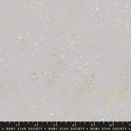 Cotton Wideback Fabric Grey Dove Speckled Metallic 108"