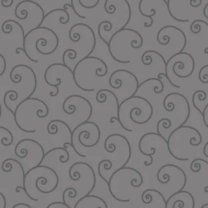 Cotton Wideback Fabric Grey Scroll 108"