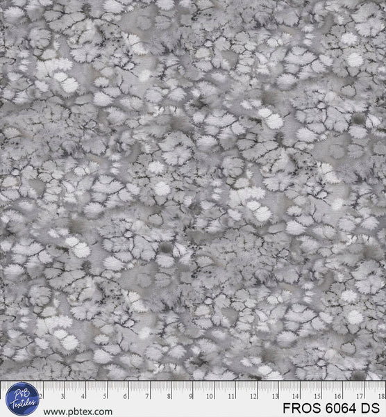 Cotton Frost Grey Silver Print Fabric 44/45"