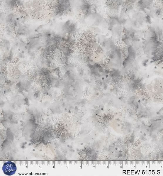 Cotton Wideback Fabric Grey Underwater Reef 108"