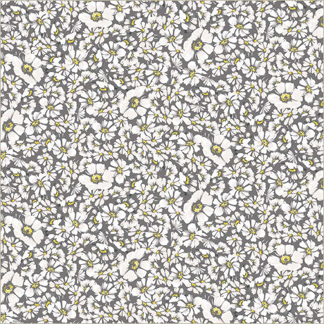 Cotton Fabric Grey Verona Allegra Blooms 44/45"