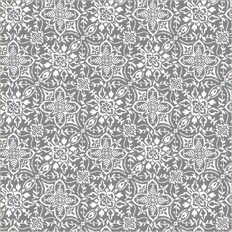 Cotton Fabric Grey Verona Tiling 44/45"