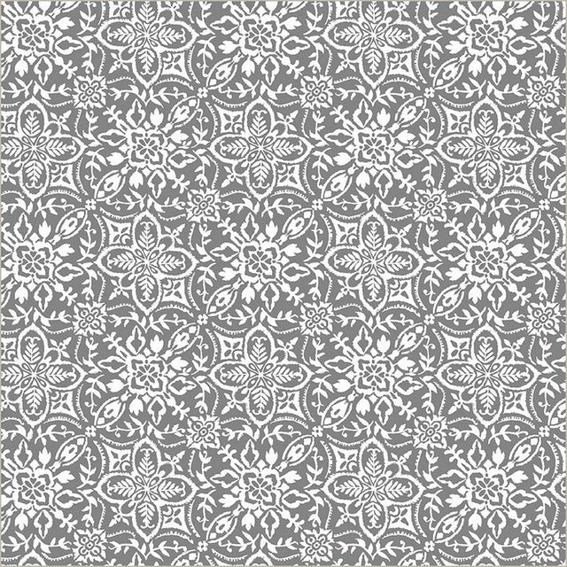 Cotton Fabric Grey Verona Tiling 44/45"