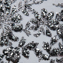 1 Yard 58" Tulle Lace Fabric with Floral Glitter Elegant Mesh Material for Fashion & Crafts