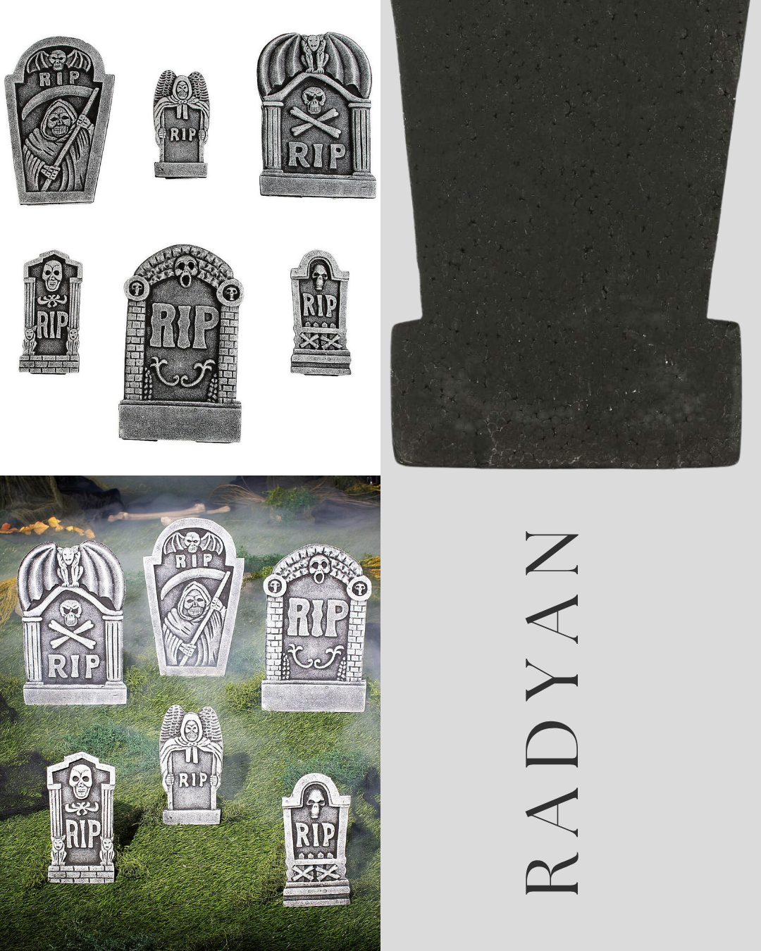 Grim Reaper Foam Tombstone