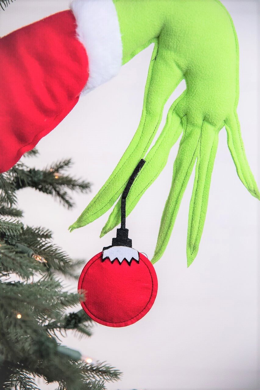 23” x 11" Green Monster Hand Ornament