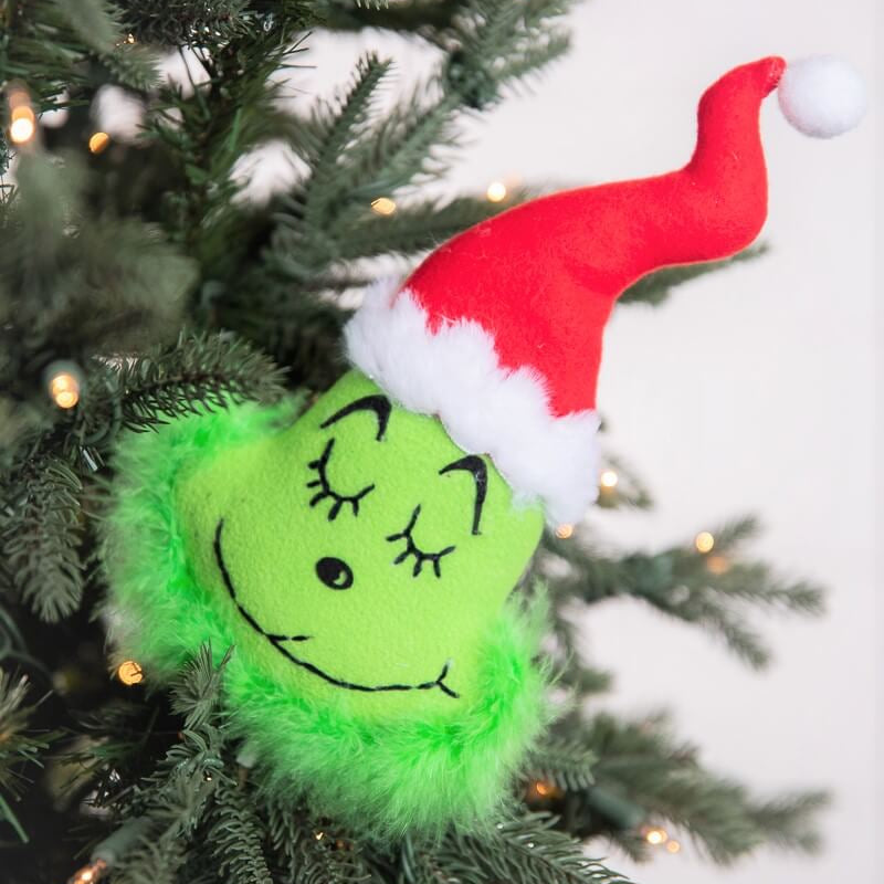 19” x 4.5" Plush Green Monster Head