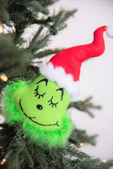 19” x 4.5" Plush Green Monster Head