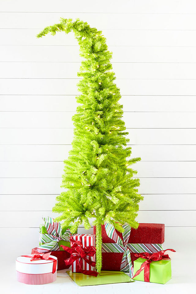 5' Lime Green Whimsical Tree with LED Lights