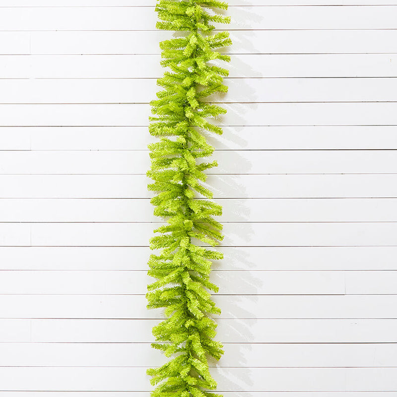 9 Ft Lime Green Garland 14 Inch Wide 270 Tips Full Christmas Holiday Decor