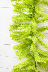 9' x 14 Inch Lime Green Holiday Garland