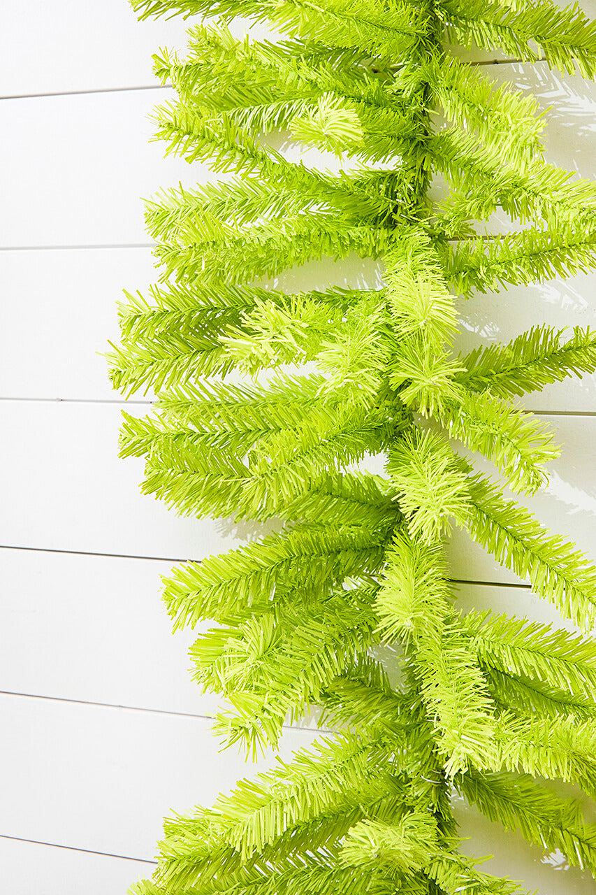 9' x 14" Lime Green Garland