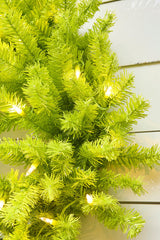 30 Inch Lime Green Wreath with LED Lights Vibrant Christmas Door Wall Décor