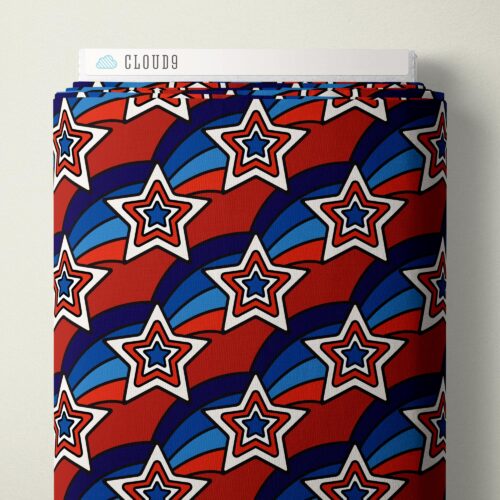Cotton Print Groovy Stars Pop Stars Fabric 44/45"
