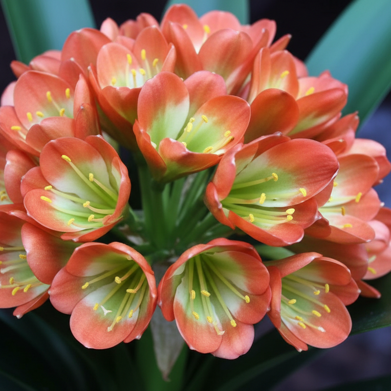 Clivia Hybrid Seedling Gunston x Gun Metal Hirao