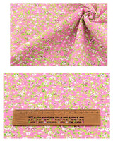 100% Cotton Fabric Pink Purple Pattern Floral Plain Printed Patchwork Cloth DIY Handmade Sewing fabrics in The Meter Needlework