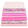 Teramila 8PCS Pack Square Multicolor Printed Cotton Fabric For Sewing Quilt Cloth Needlework Plaid Handicraft Material Patchwork