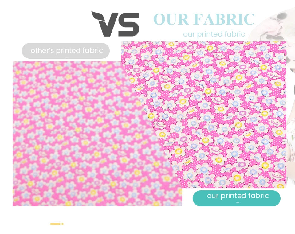 100% Cotton Fabric Pink Purple Pattern Floral Plain Printed Patchwork Cloth DIY Handmade Sewing fabrics in The Meter Needlework