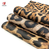 Leopard PU Leatherette Sewing Fabric Faux Leather DIY Craft Brooch Bow Handmade Earring Making Doll DIY Decor
