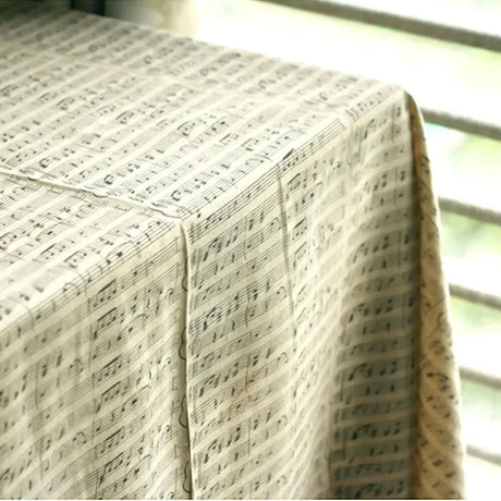 Piano Music Score Printed Fabric Sheet Retro Linen Cotton DIY Handmade Craft Sewing Cushion Tablecloths Decor Material
