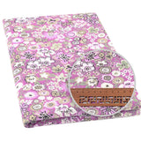 100% Cotton Fabric Pink Purple Pattern Floral Plain Printed Patchwork Cloth DIY Handmade Sewing fabrics in The Meter Needlework
