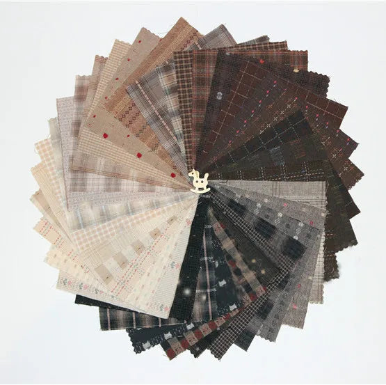 Japanese Yarn-dyed fabric handmade DIY Patchwork 100% Cotton Fabric For Sewing Doll clothes Quilt cloth Bundle  telas tissus