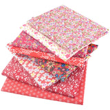 Teramila 8PCS Pack Square Multicolor Printed Cotton Fabric For Sewing Quilt Cloth Needlework Plaid Handicraft Material Patchwork