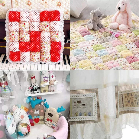 Teramila 8PCS Pack Square Multicolor Printed Cotton Fabric For Sewing Quilt Cloth Needlework Plaid Handicraft Material Patchwork