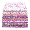 Teramila 8PCS Pack Square Multicolor Printed Cotton Fabric For Sewing Quilt Cloth Needlework Plaid Handicraft Material Patchwork